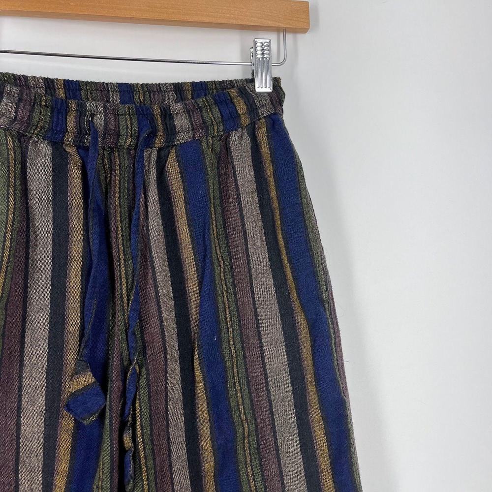 Earthbound Womens Vertical Stripe Cotton Elastic Waist Pants Size S - Picture 5 of 13